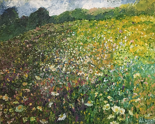 Battersea Park-Flowers .Oil onCanvas,Painted 11/2019