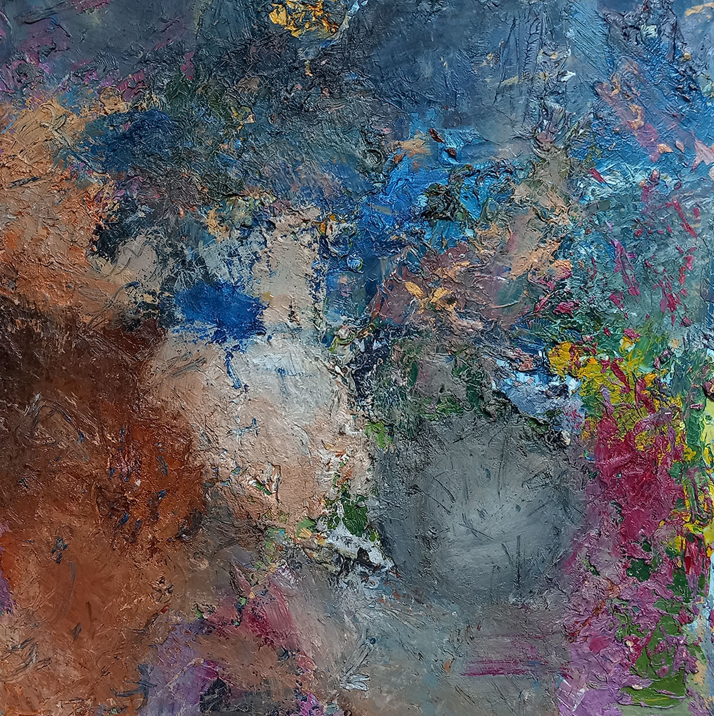 Oil on Wood, Size: 16 W x 16 H x 2 D in Painted 2023